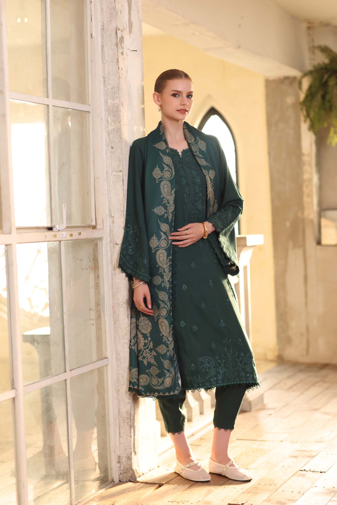 Saadia Asad | Winter Printkhaas 25 | D9- A - Casual Dress - available at Maria Faisal in UK and USA.