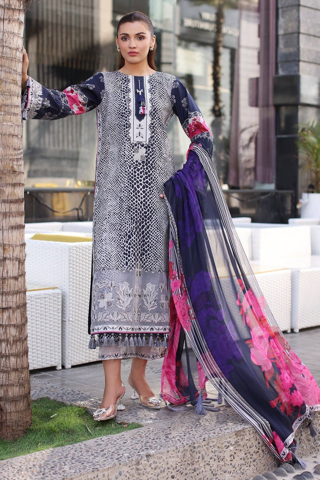 Charizma | Combination Lawn | CC5-26 by Maria Faisal - Registered Vendor of : Charizma - type : Ladies Clothes - 100% original wedding dresses
