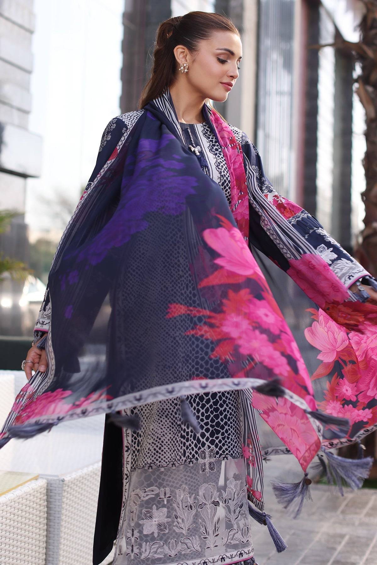 Charizma | Combination Lawn | CC5-26 by Maria Faisal - Registered Vendor of : Charizma - type : Ladies Clothes - 100% original wedding dresses