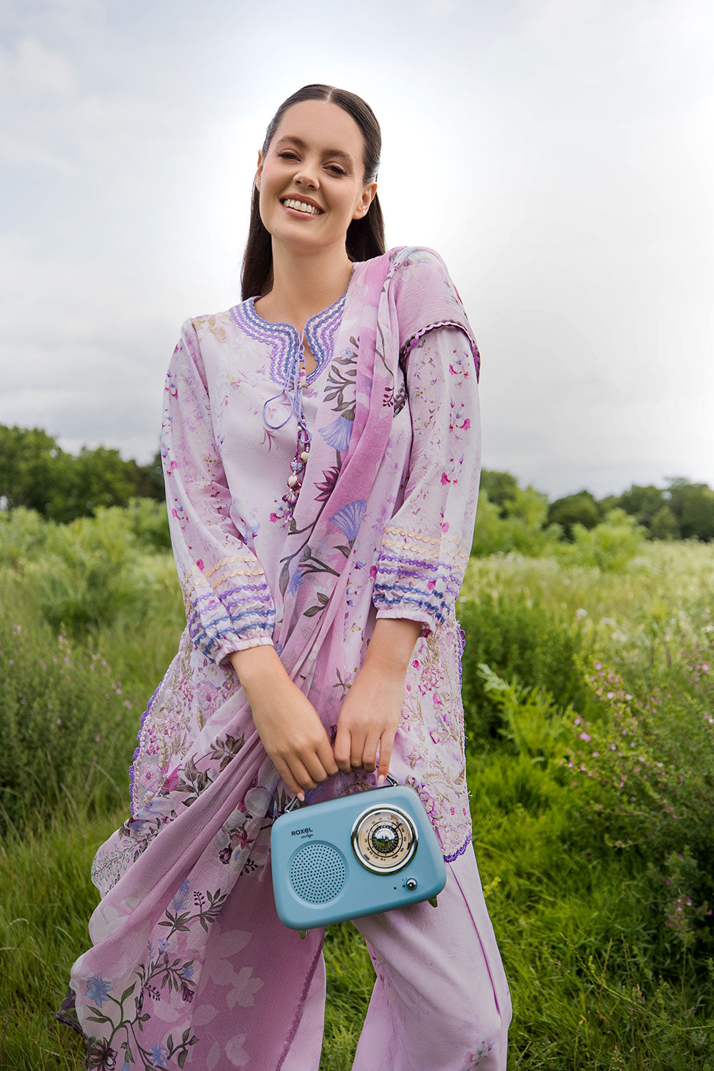 Sobia Nazir | Prints 26 | 3A - Luxury Dress - available at Maria Faisal in UK and USA.