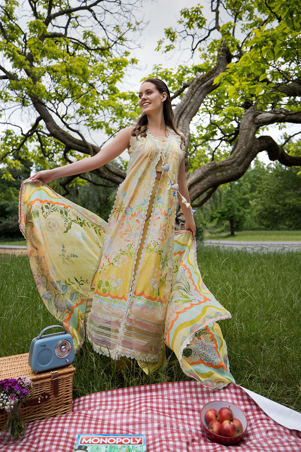 Sobia Nazir | Prints 26 | 7A - Luxury Dress - available at Maria Faisal in UK and USA.