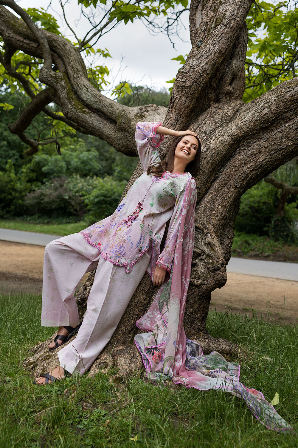 Sobia Nazir | Prints 26 | 5A - Luxury Dress - available at Maria Faisal in UK and USA.