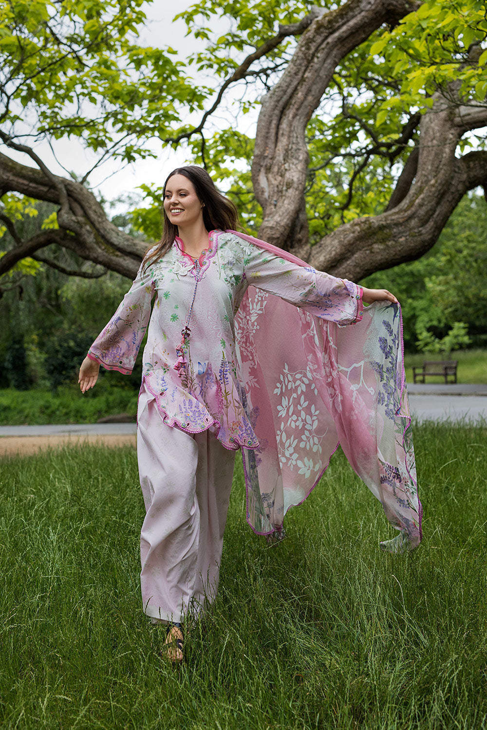 Sobia Nazir | Prints 26 | 5A - Luxury Dress - available at Maria Faisal in UK and USA.