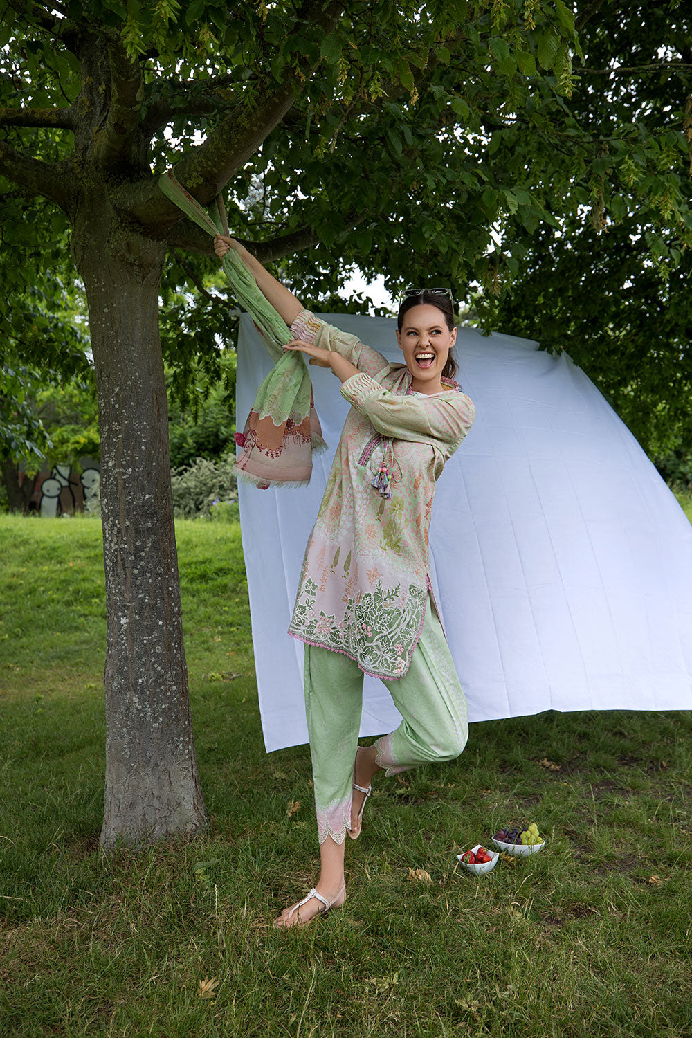 Sobia Nazir | Prints 26 | 2A - Luxury Dress - available at Maria Faisal in UK and USA.