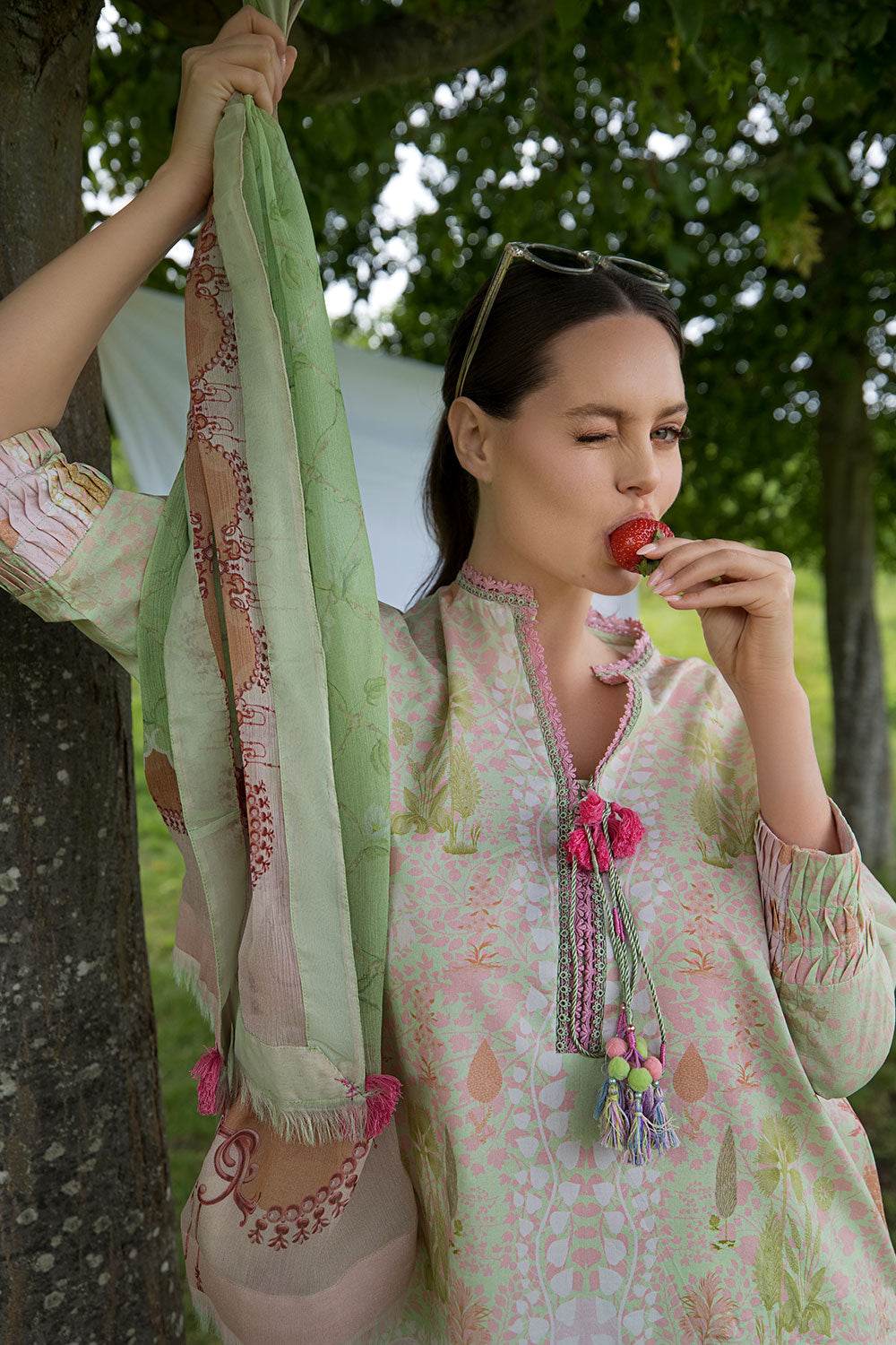 Sobia Nazir | Prints 26 | 2A - Luxury Dress - available at Maria Faisal in UK and USA.