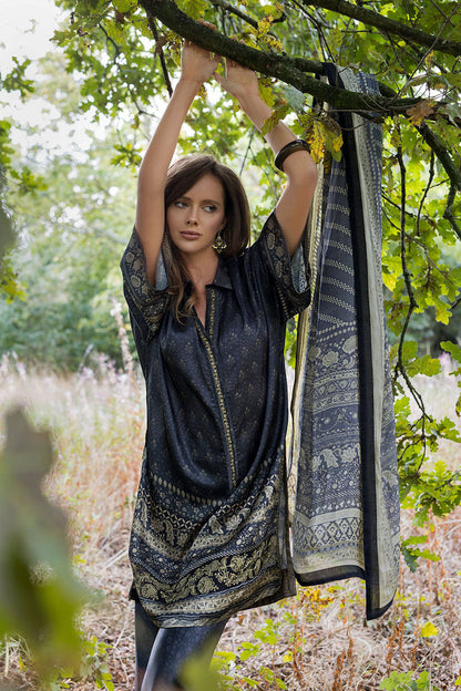 Sobia Nazir | Silk Satin 25 | ST25-05 - Formal Dress - available at Maria Faisal in UK and USA.