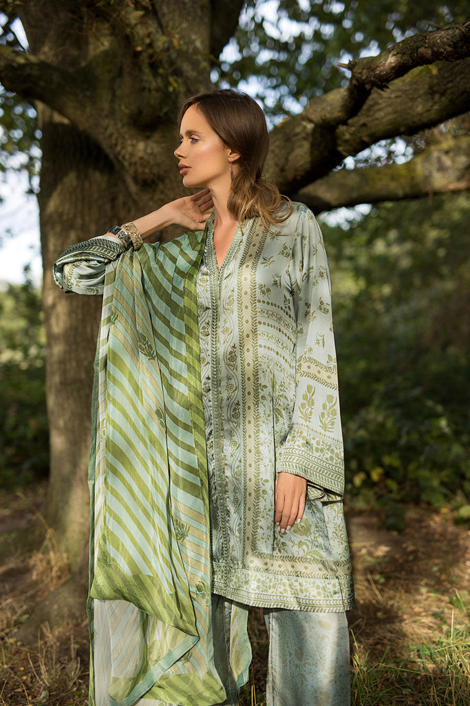 Sobia Nazir | Silk Satin 25 | ST25-02 - Formal Dress - available at Maria Faisal in UK and USA.