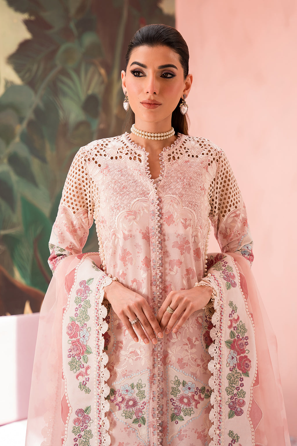Afrozeh | The Painted Garden Lawn 24 | Daisy Dream - Designer Dress with Intricate embroidery and embellishments. Shop elegent wedding dress at Maria Faisal.