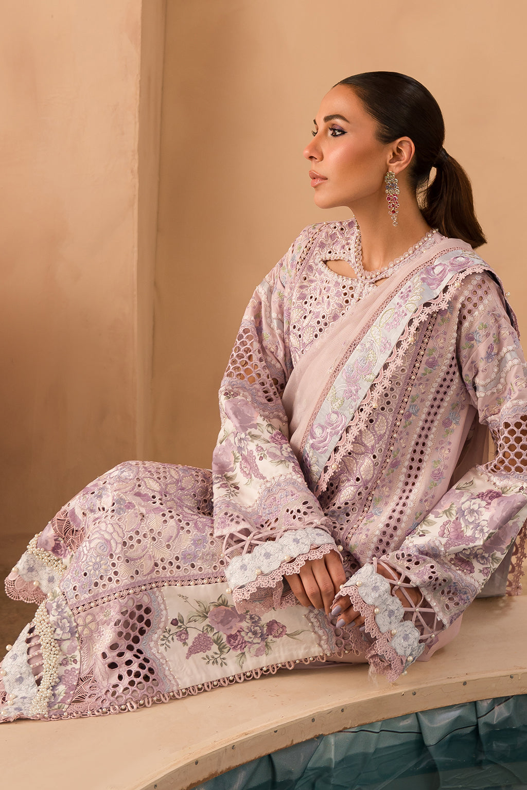 Afrozeh | The Painted Garden Lawn 24 | Honeysuckle - Designer Dress with Intricate embroidery and embellishments. Shop elegent wedding dress at Maria Faisal.