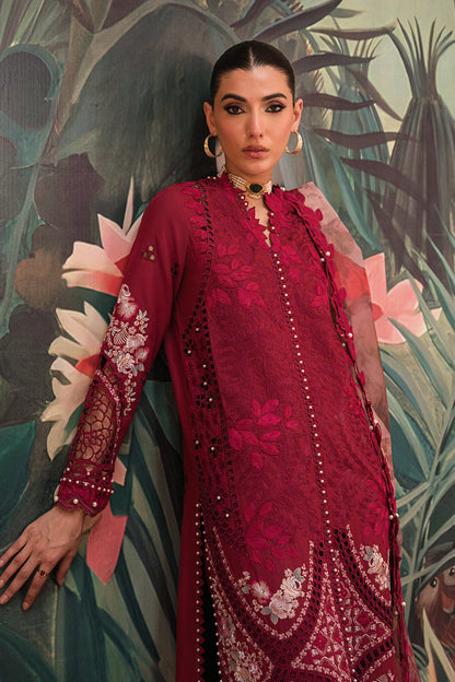 Afrozeh | The Painted Garden Lawn 24 | Dahlia Dusk - Designer Dress with Intricate embroidery and embellishments. Shop elegent wedding dress at Maria Faisal.