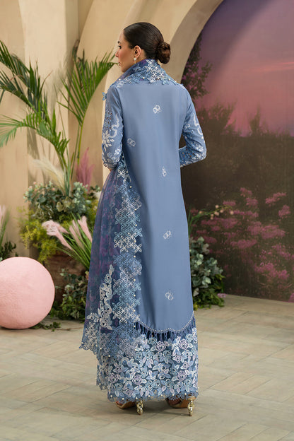 Afrozeh | The Painted Garden Lawn 24 | Indigo Ink - Designer Dress with Intricate embroidery and embellishments. Shop elegent wedding dress at Maria Faisal.