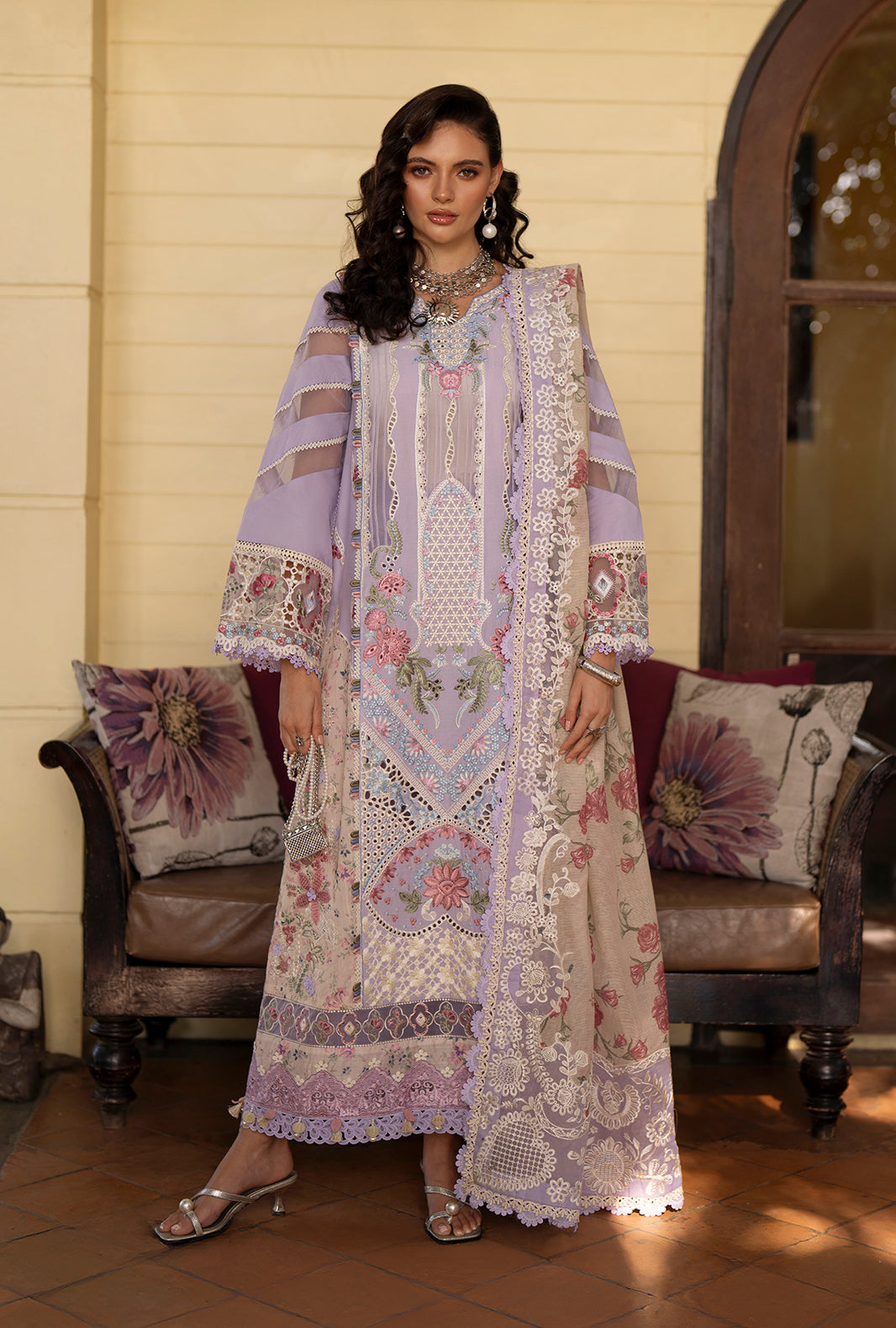 AJR Couture | Evara Luxury Lawn | Zaya - Luxury Dress - available at Maria Faisal in UK and USA.