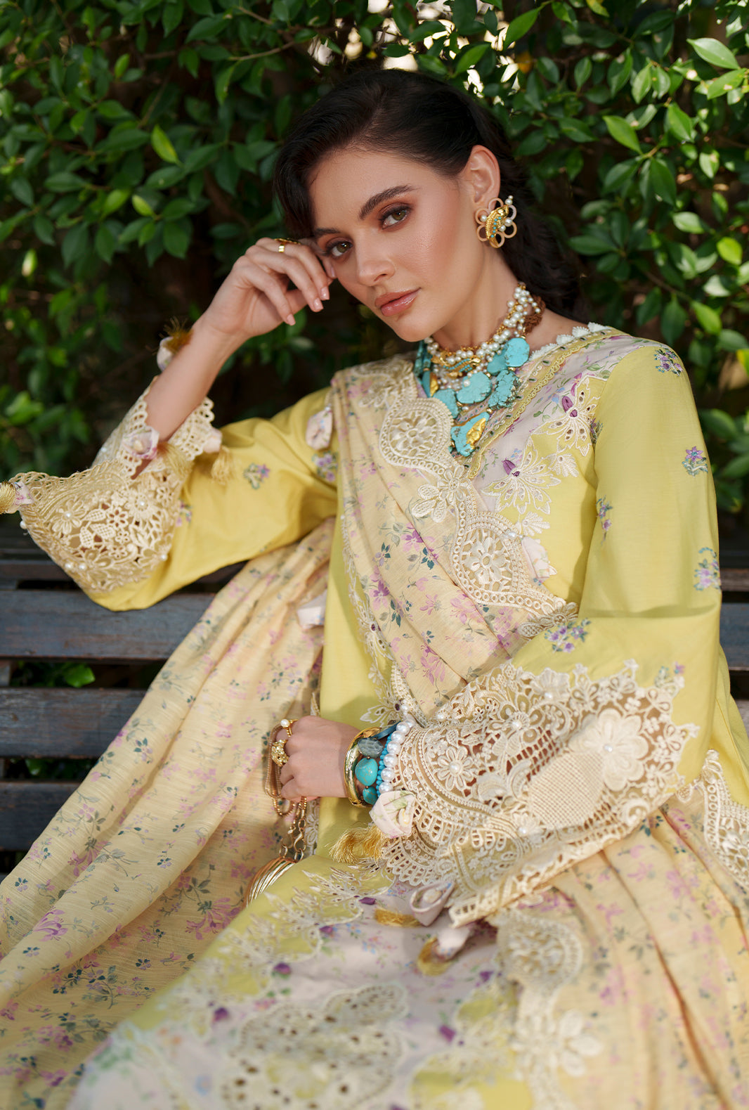 AJR Couture | Evara Luxury Lawn | Kaia - Luxury Dress - available at Maria Faisal in UK and USA.