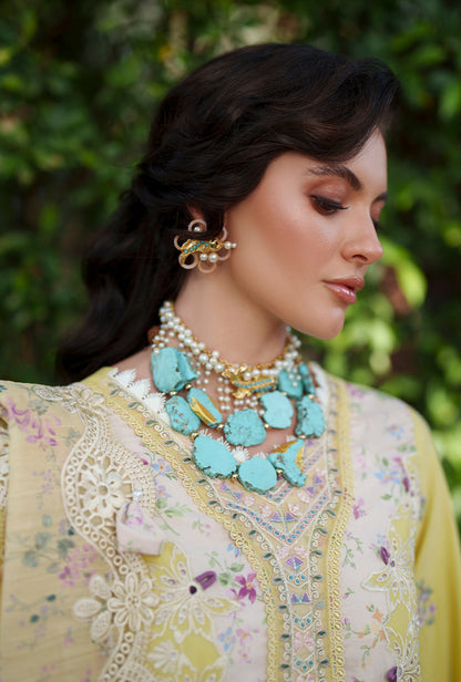 AJR Couture | Evara Luxury Lawn | Kaia - Luxury Dress - available at Maria Faisal in UK and USA.
