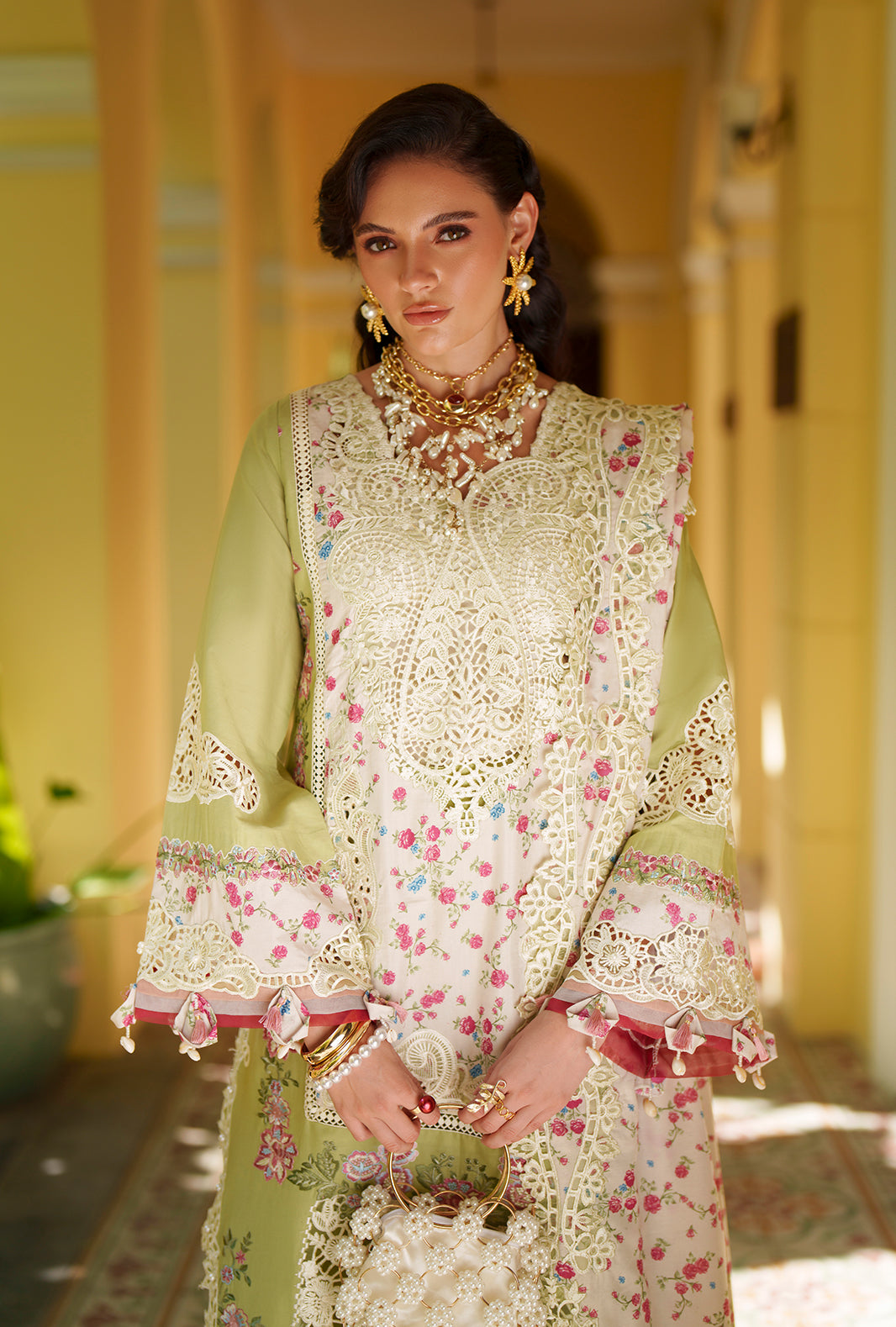 AJR Couture | Evara Luxury Lawn | Alira - Luxury Dress - available at Maria Faisal in UK and USA.