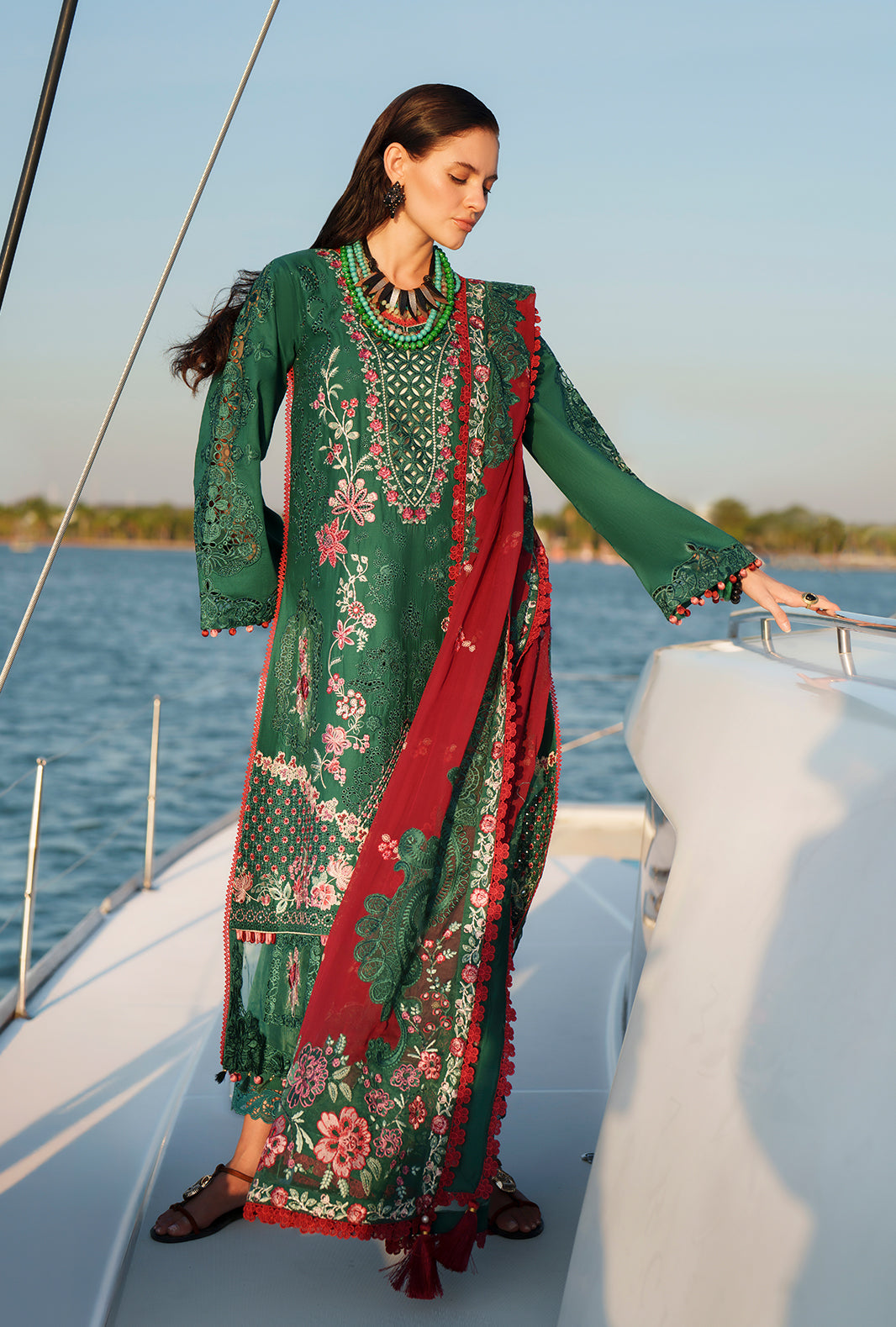 AJR Couture | Evara Luxury Lawn | Yara - Luxury Dress - available at Maria Faisal in UK and USA.