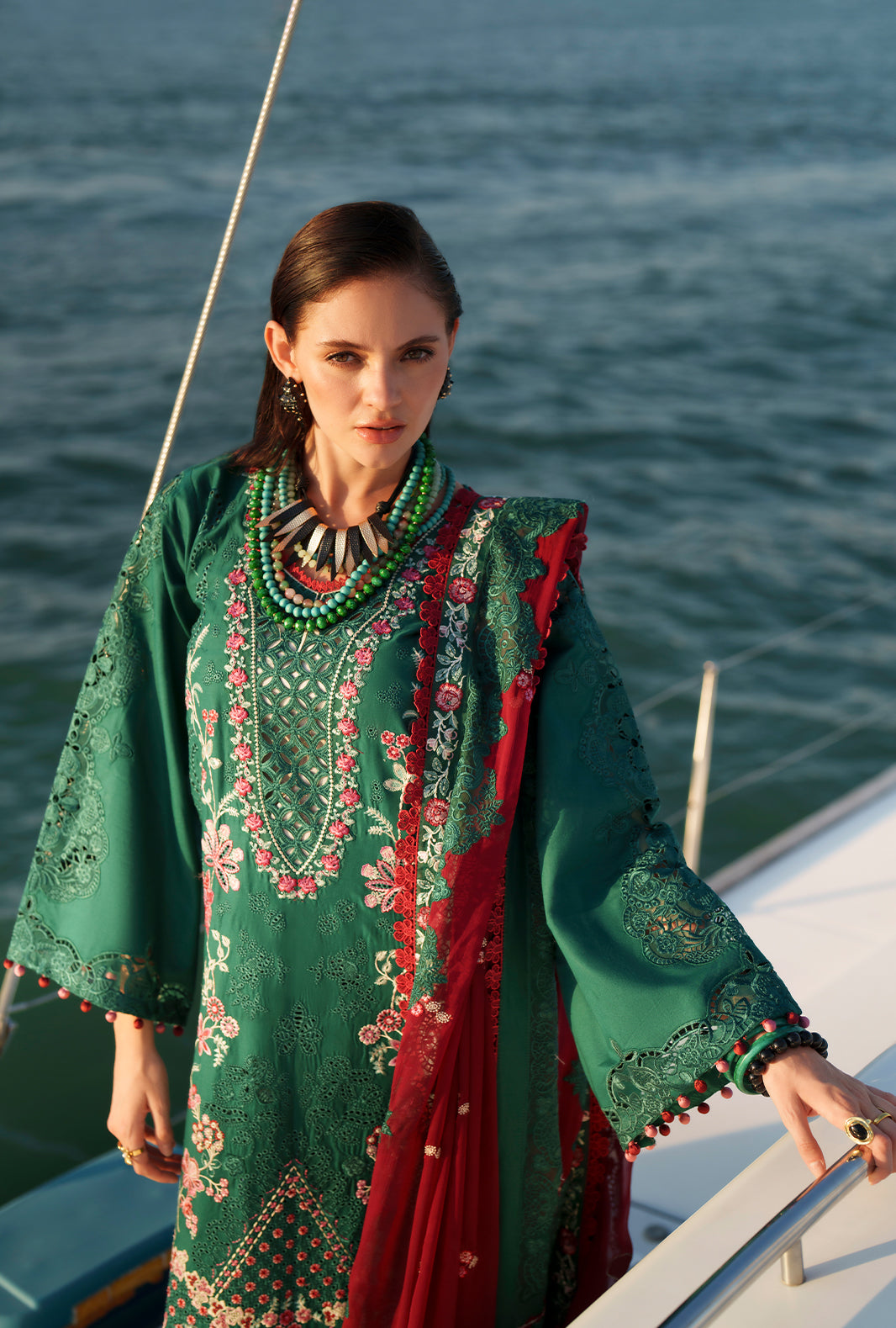 AJR Couture | Evara Luxury Lawn | Yara - Luxury Dress - available at Maria Faisal in UK and USA.