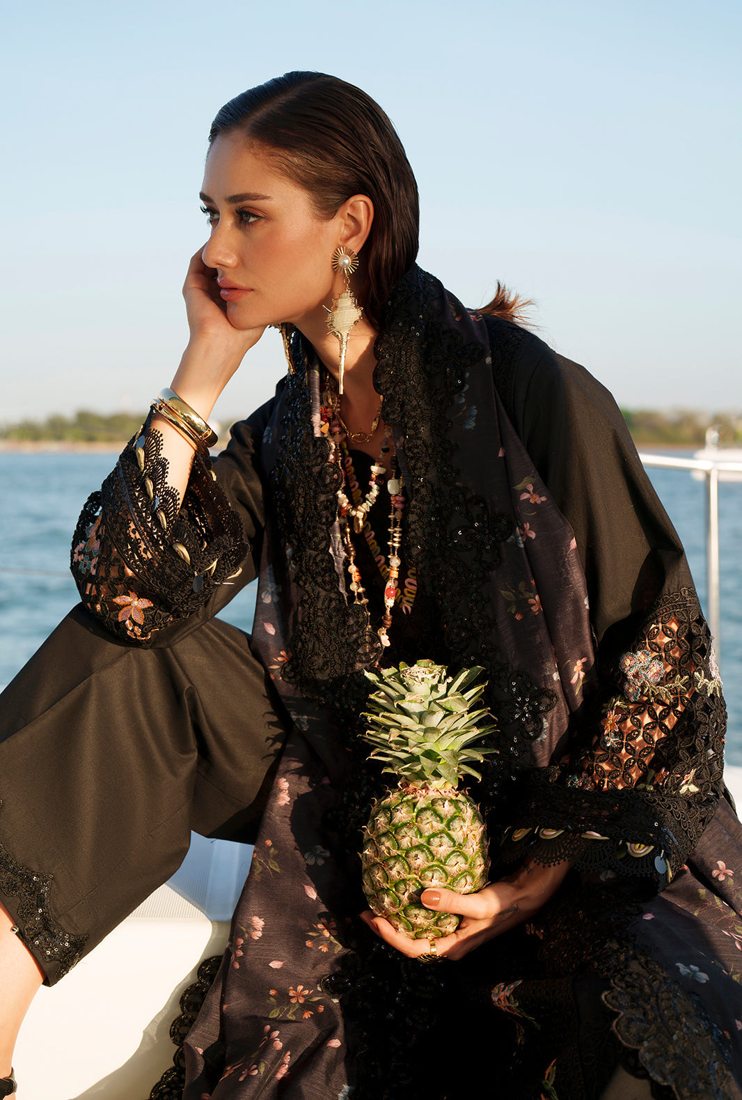 AJR Couture | Evara Luxury Lawn | Riela - Luxury Dress - available at Maria Faisal in UK and USA.