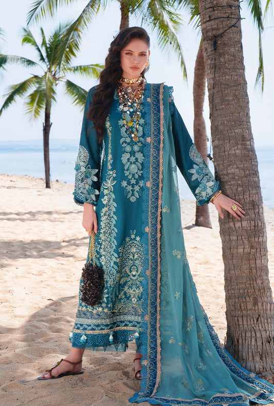 AJR Couture | Evara Luxury Lawn | Maela - Luxury Dress - available at Maria Faisal in UK and USA.