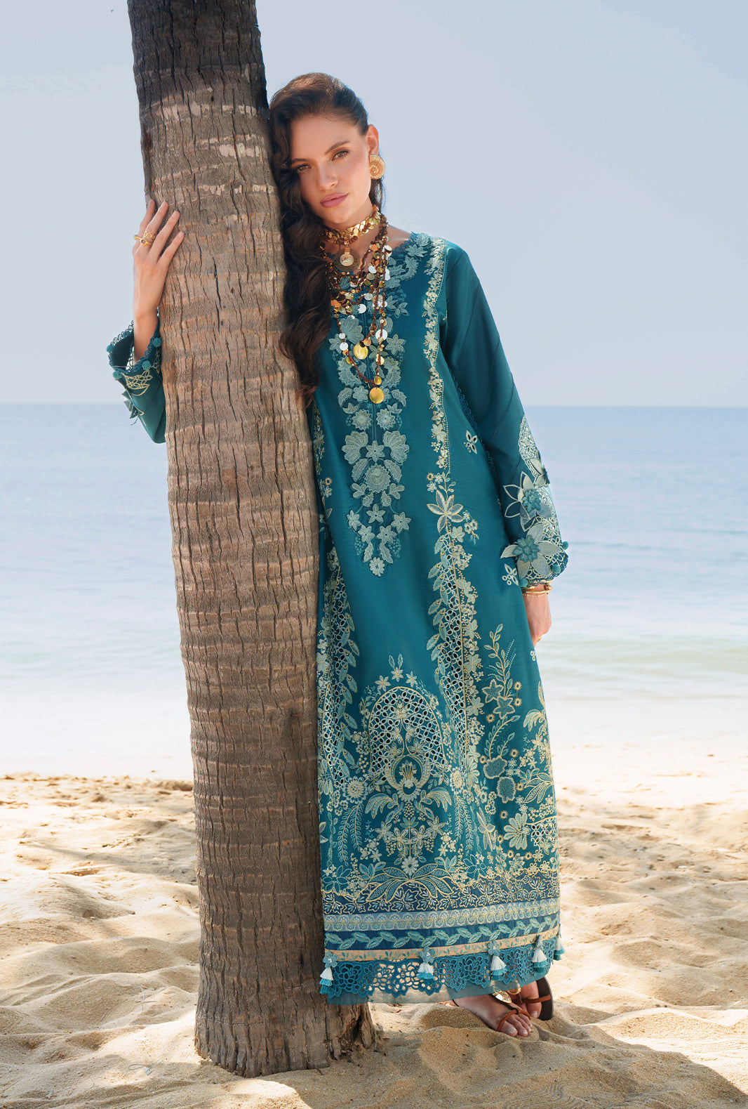 AJR Couture | Evara Luxury Lawn | Maela - Luxury Dress - available at Maria Faisal in UK and USA.