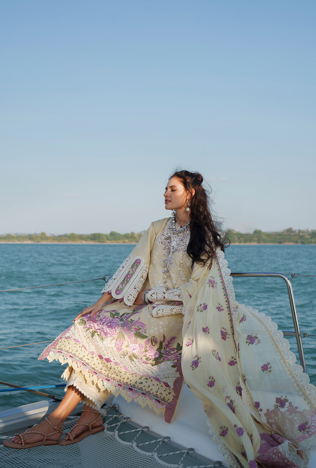 AJR Couture | Evara Luxury Lawn | Faria - Luxury Dress - available at Maria Faisal in UK and USA.