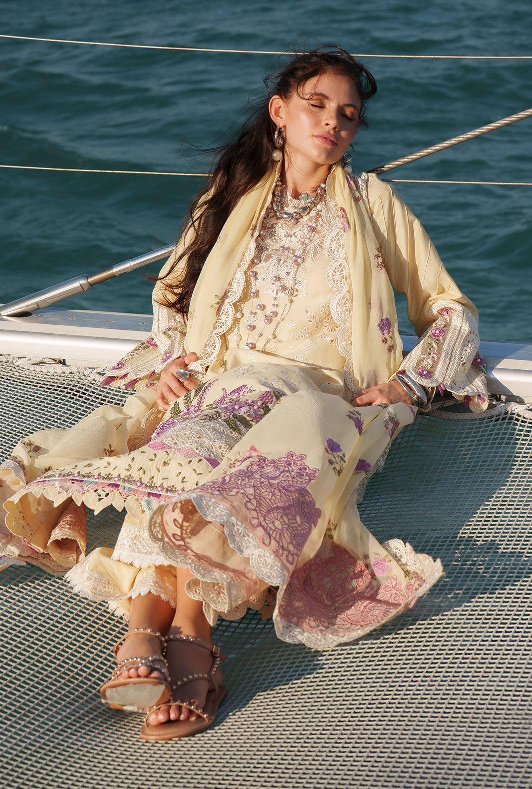 AJR Couture | Evara Luxury Lawn | Faria - Luxury Dress - available at Maria Faisal in UK and USA.