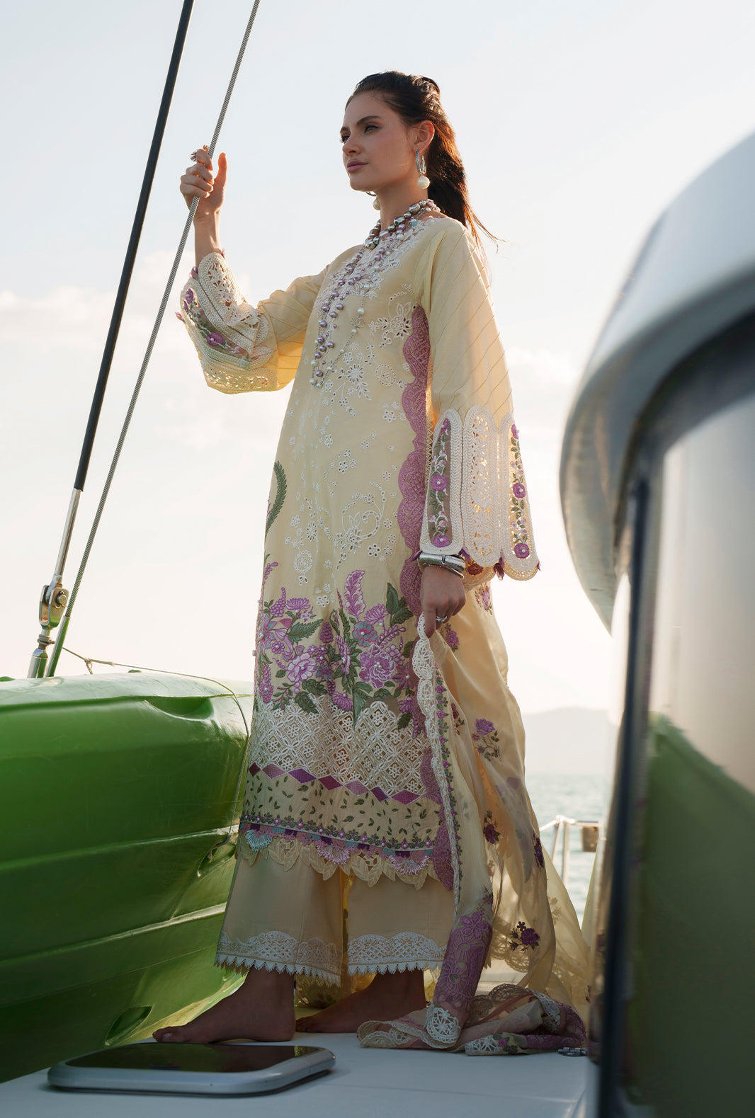 AJR Couture | Evara Luxury Lawn | Faria - Luxury Dress - available at Maria Faisal in UK and USA.