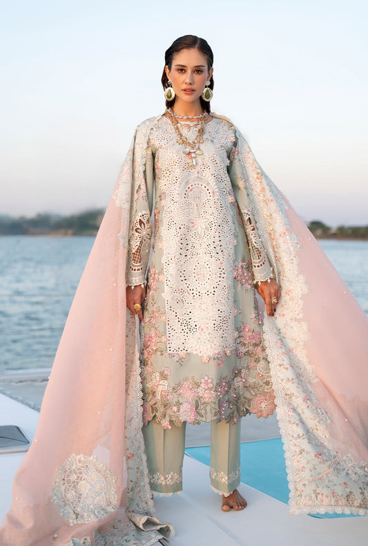AJR Couture | Evara Luxury Lawn | Fyna - Luxury Dress - available at Maria Faisal in UK and USA.