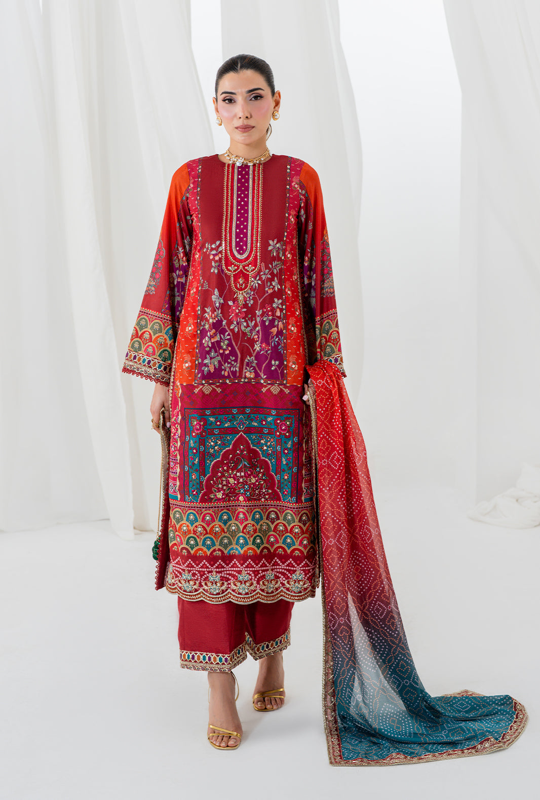 AJR Couture | Luxe Silk 26 | Reve - Luxury Dress - available at Maria Faisal in UK and USA.