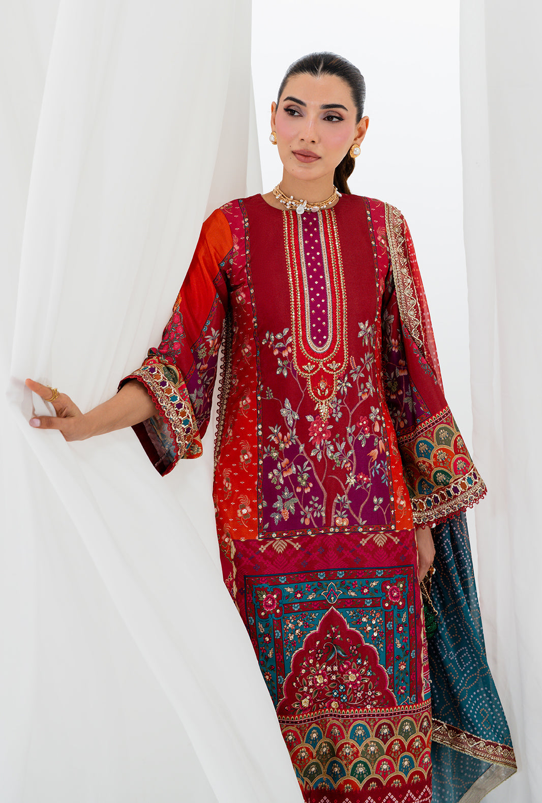 AJR Couture | Luxe Silk 26 | Reve - Luxury Dress - available at Maria Faisal in UK and USA.