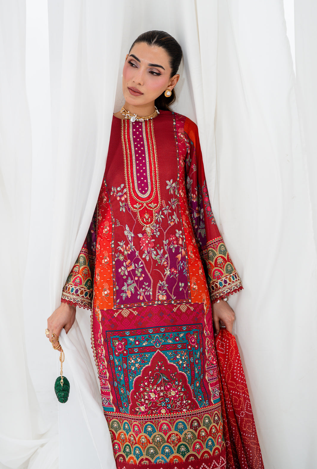 AJR Couture | Luxe Silk 26 | Reve - Luxury Dress - available at Maria Faisal in UK and USA.