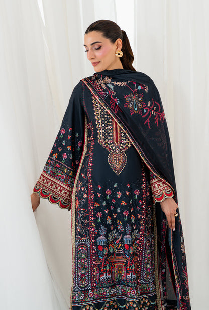 AJR Couture | Luxe Silk 26 | Wren - Luxury Dress - available at Maria Faisal in UK and USA.
