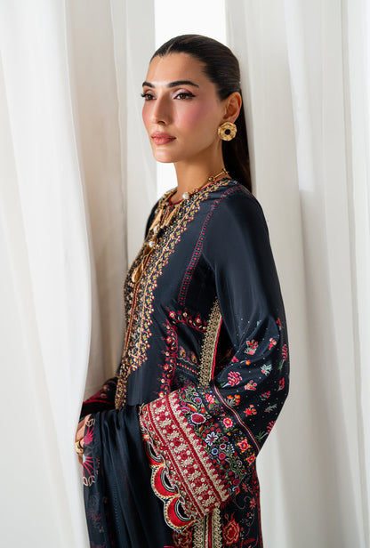 AJR Couture | Luxe Silk 26 | Wren - Luxury Dress - available at Maria Faisal in UK and USA.