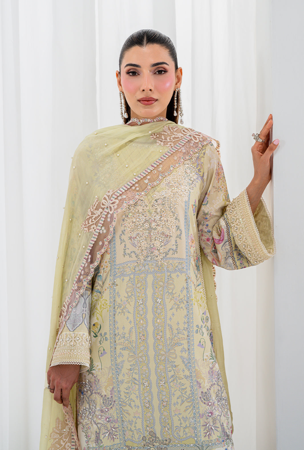 AJR Couture | Luxe Silk 26 | Isra - Luxury Dress - available at Maria Faisal in UK and USA.