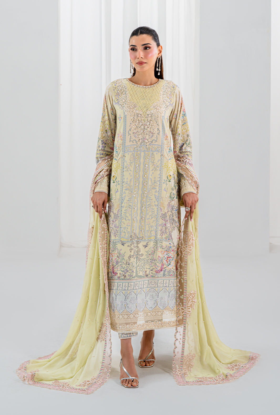 AJR Couture | Luxe Silk 26 | Isra - Luxury Dress - available at Maria Faisal in UK and USA.