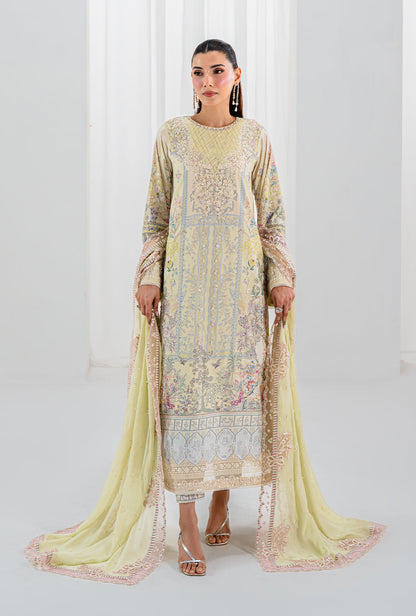 AJR Couture | Luxe Silk 26 | Isra - Luxury Dress - available at Maria Faisal in UK and USA.