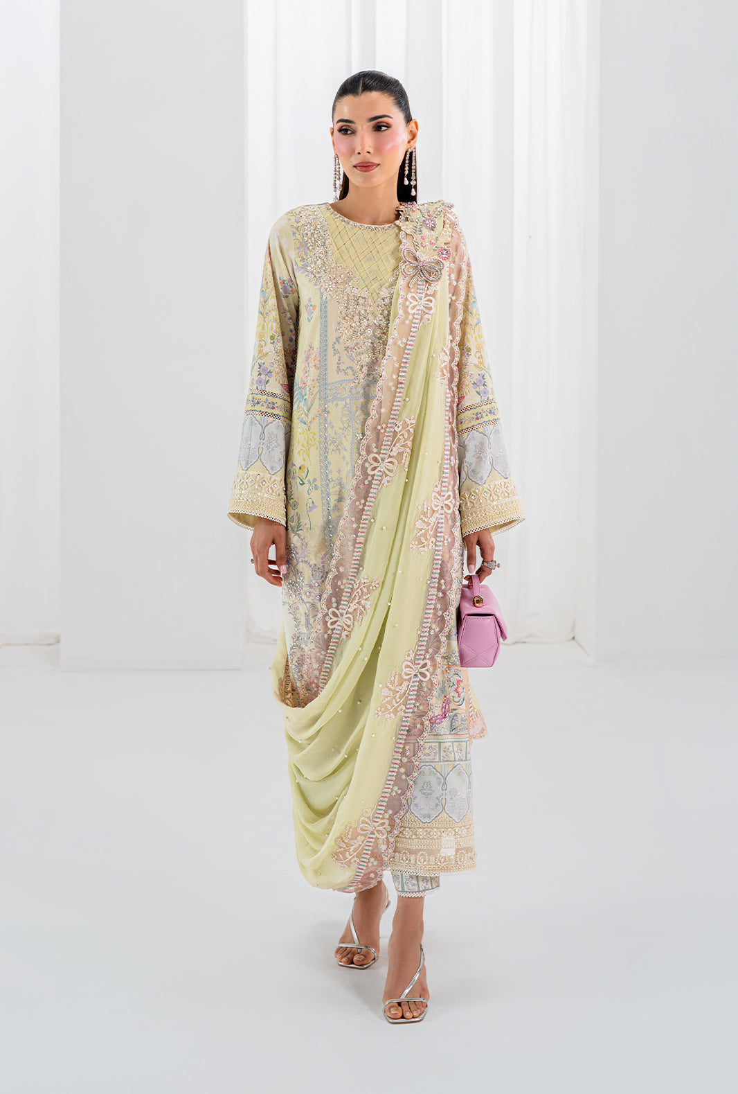 AJR Couture | Luxe Silk 26 | Isra - Luxury Dress - available at Maria Faisal in UK and USA.
