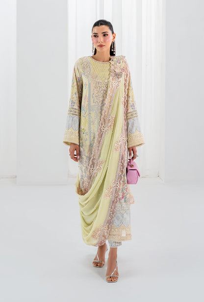 AJR Couture | Luxe Silk 26 | Isra - Luxury Dress - available at Maria Faisal in UK and USA.