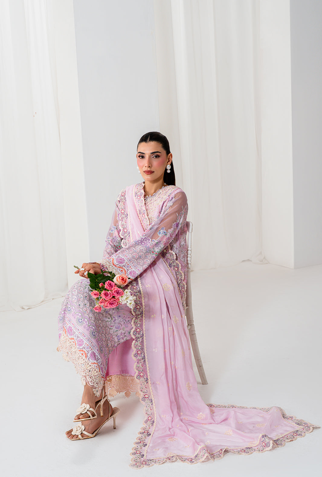 AJR Couture | Luxe Silk 26 | Aela - Luxury Dress - available at Maria Faisal in UK and USA.
