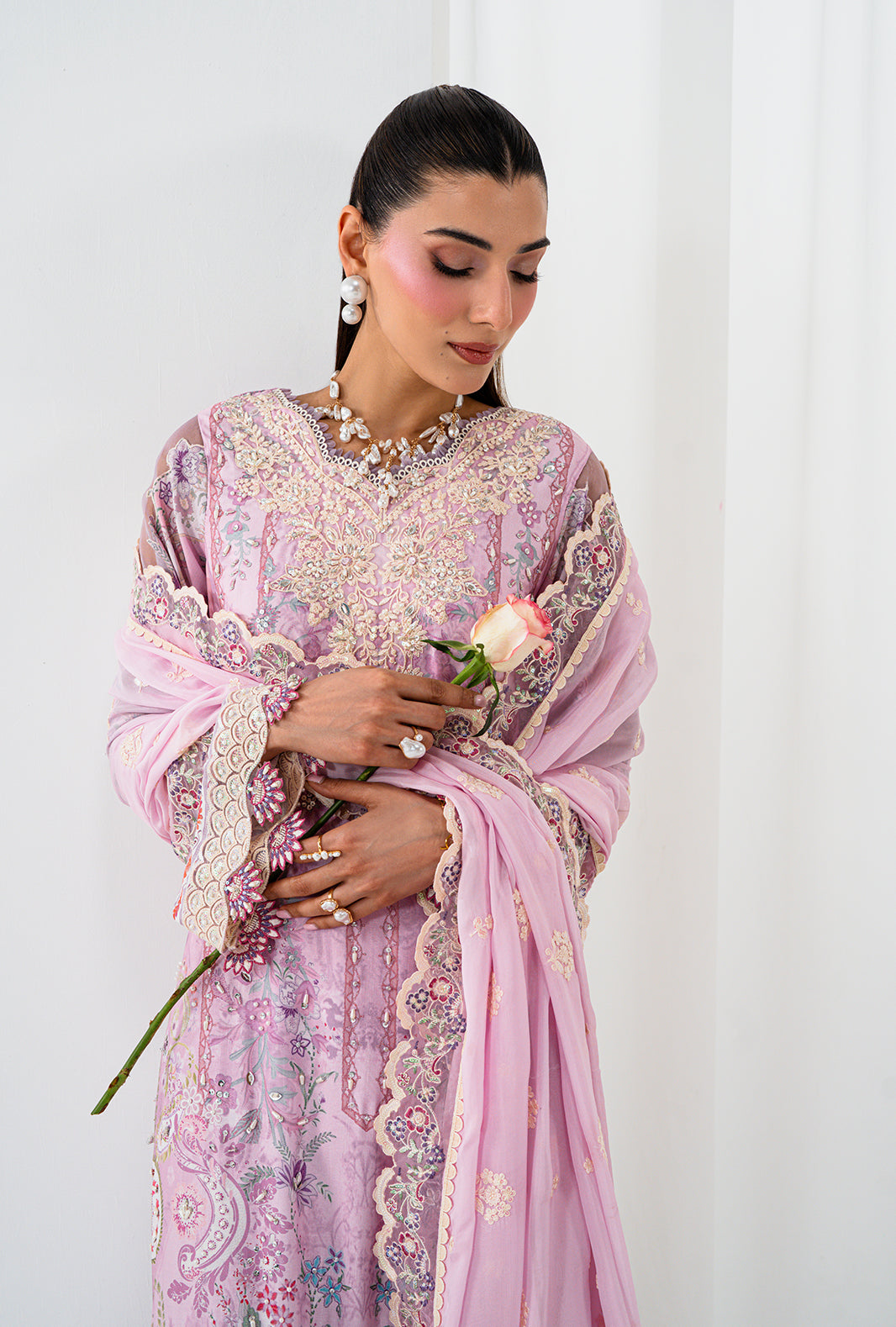 AJR Couture | Luxe Silk 26 | Aela - Luxury Dress - available at Maria Faisal in UK and USA.