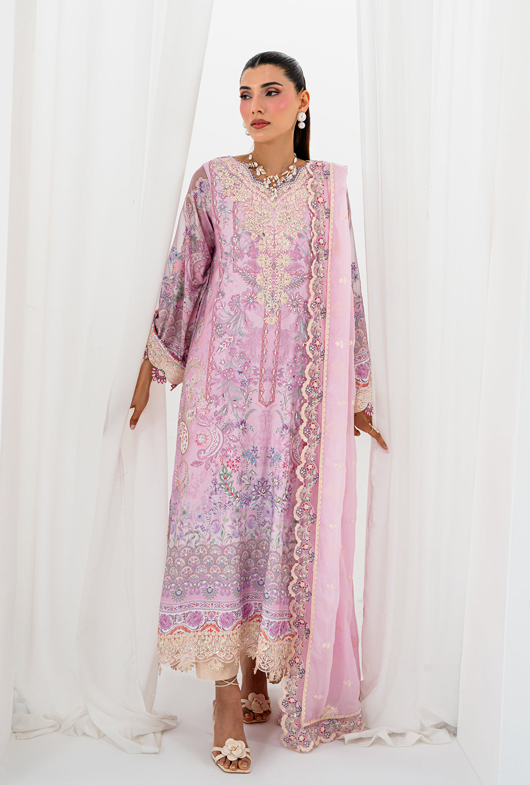 AJR Couture | Luxe Silk 26 | Aela - Luxury Dress - available at Maria Faisal in UK and USA.