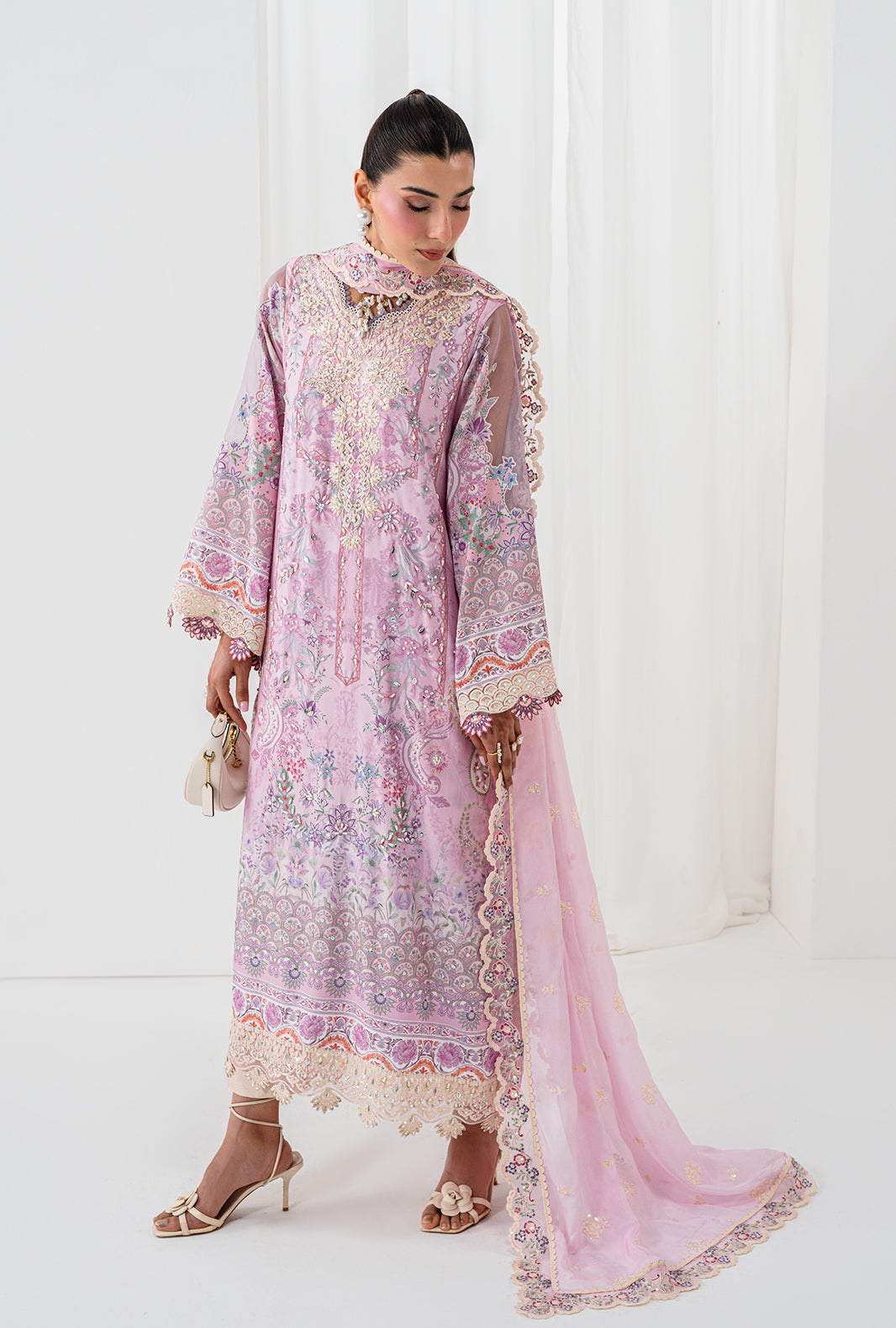AJR Couture | Luxe Silk 26 | Aela - Luxury Dress - available at Maria Faisal in UK and USA.