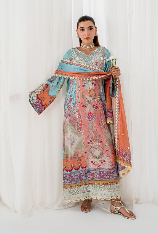 AJR Couture | Luxe Silk 26 | Lyra - Luxury Dress - available at Maria Faisal in UK and USA.