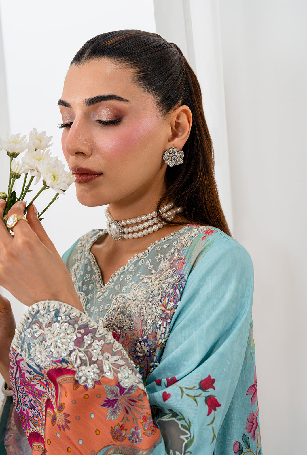 AJR Couture | Luxe Silk 26 | Lyra - Luxury Dress - available at Maria Faisal in UK and USA.