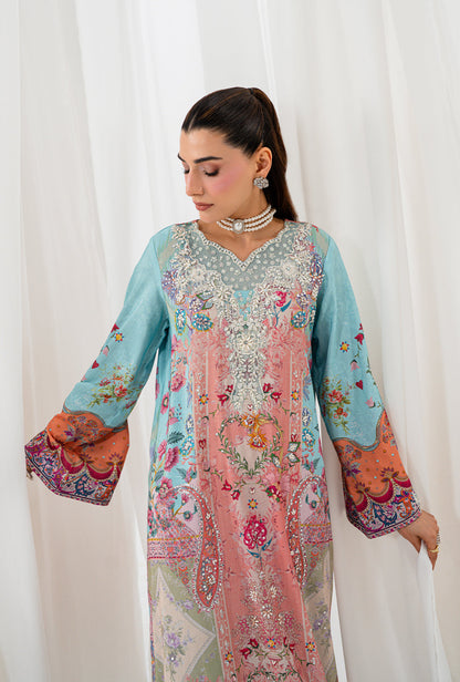 AJR Couture | Luxe Silk 26 | Lyra - Luxury Dress - available at Maria Faisal in UK and USA.