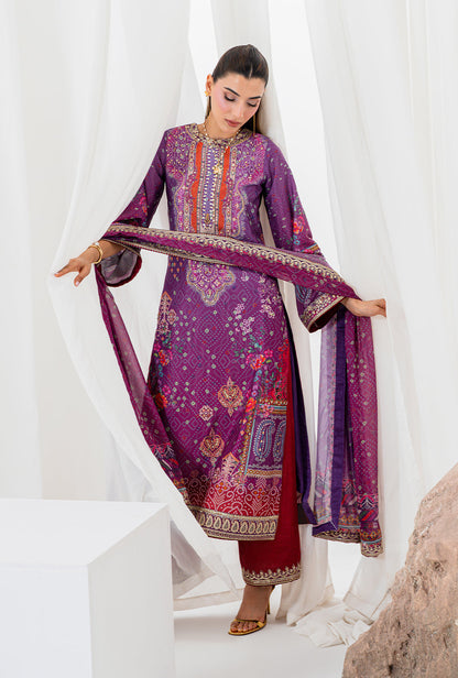 AJR Couture | Luxe Silk 26 | Solis - Luxury Dress - available at Maria Faisal in UK and USA.