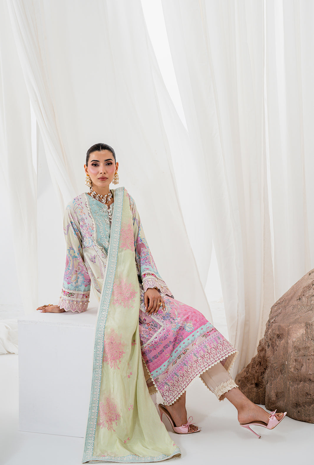 AJR Couture | Luxe Silk 26 | Zarish - Luxury Dress - available at Maria Faisal in UK and USA.