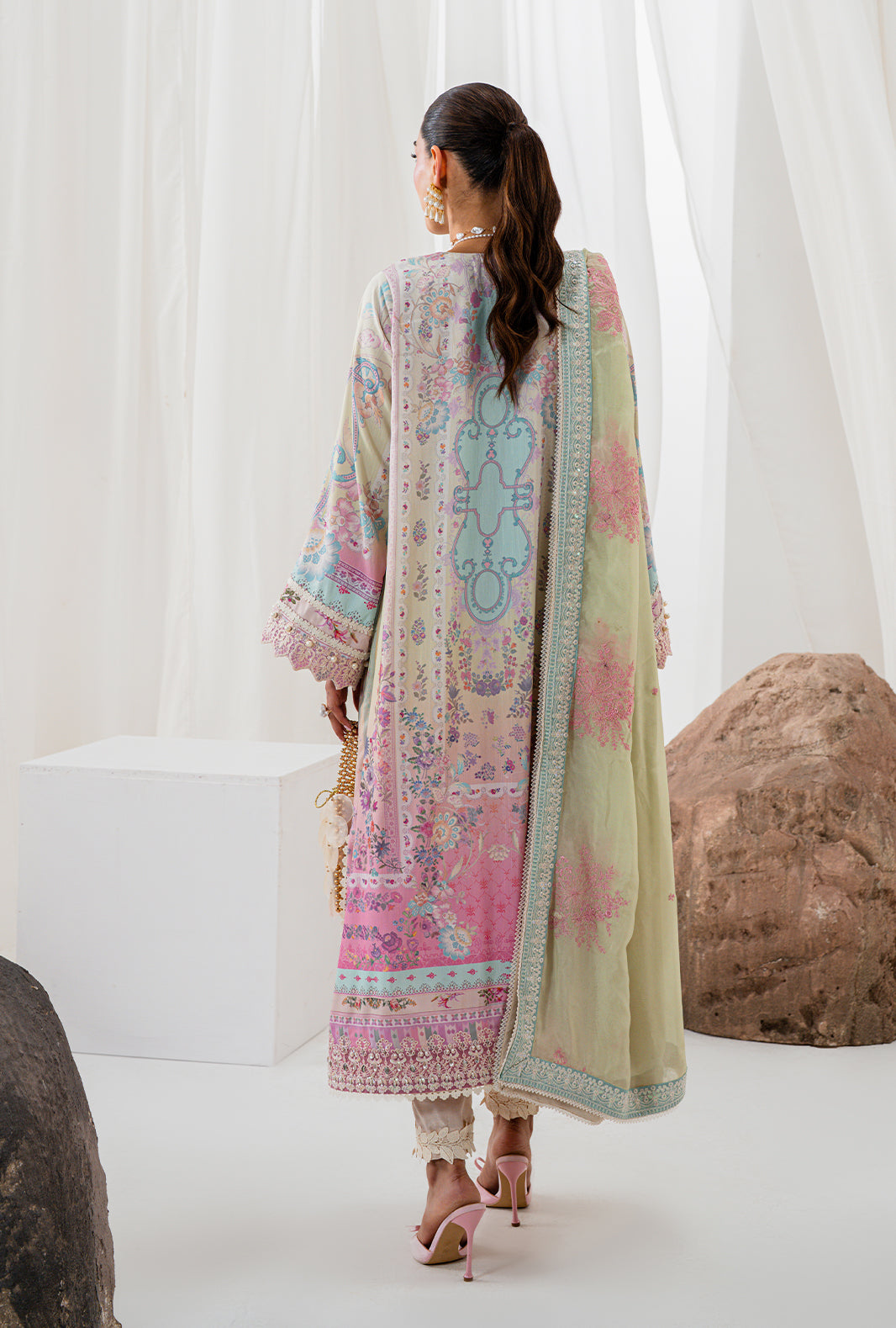 AJR Couture | Luxe Silk 26 | Zarish - Luxury Dress - available at Maria Faisal in UK and USA.