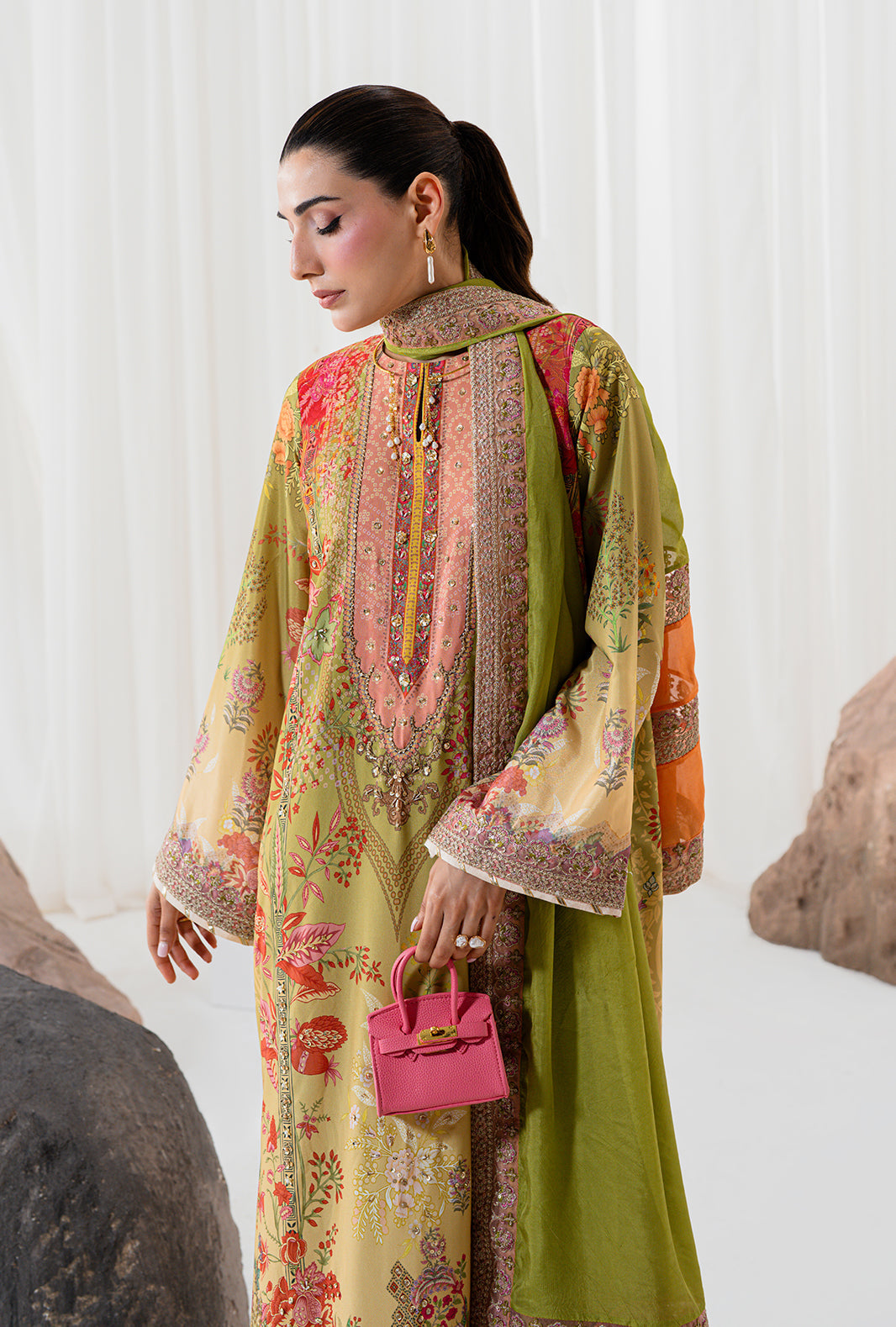 AJR Couture | Luxe Silk 26 | Nyra - Luxury Dress - available at Maria Faisal in UK and USA.