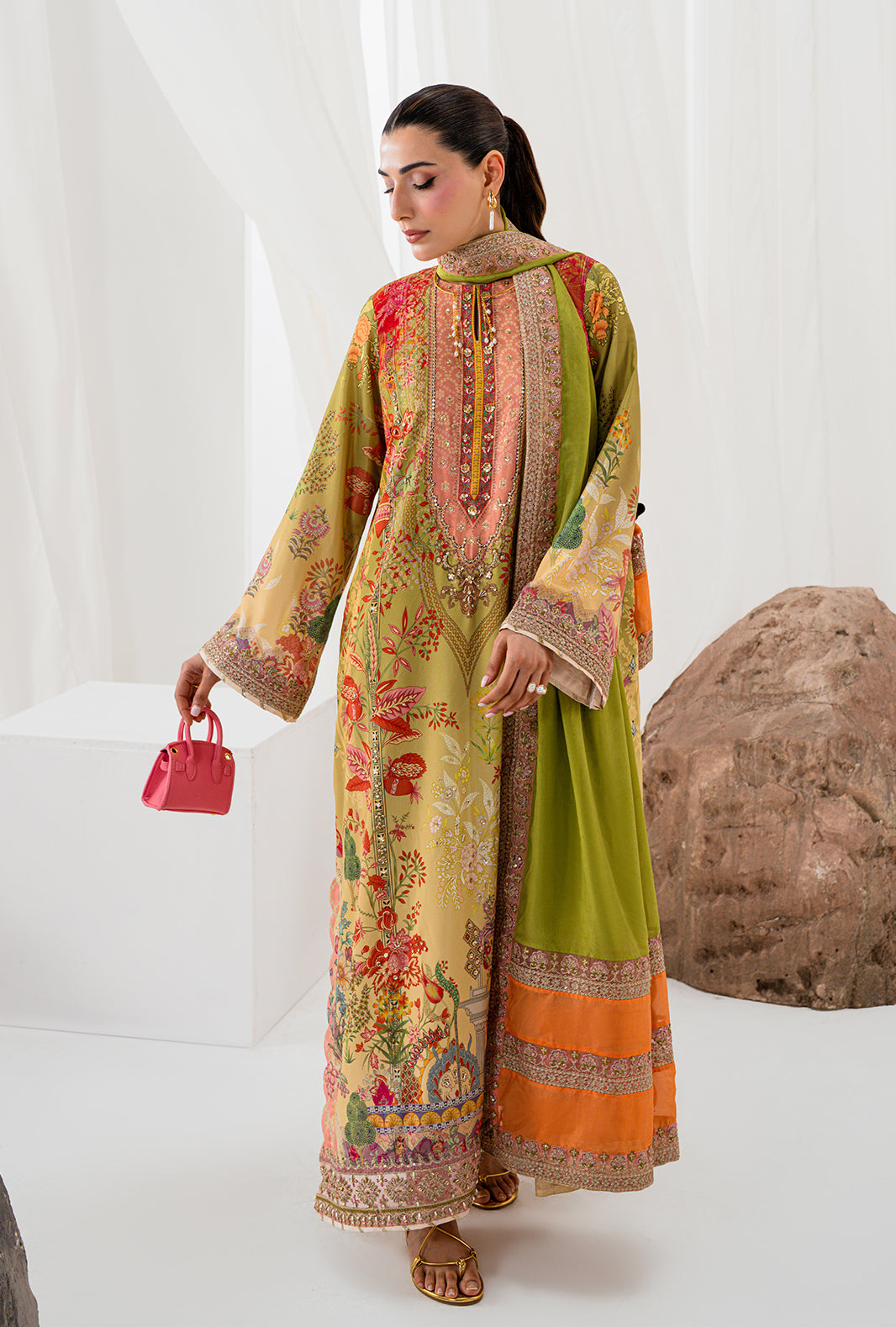 AJR Couture | Luxe Silk 26 | Nyra - Luxury Dress - available at Maria Faisal in UK and USA.